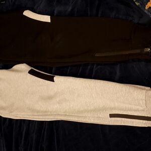 Black and Gray Jogger Pants